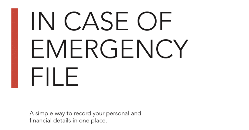 In Case of Emergency File